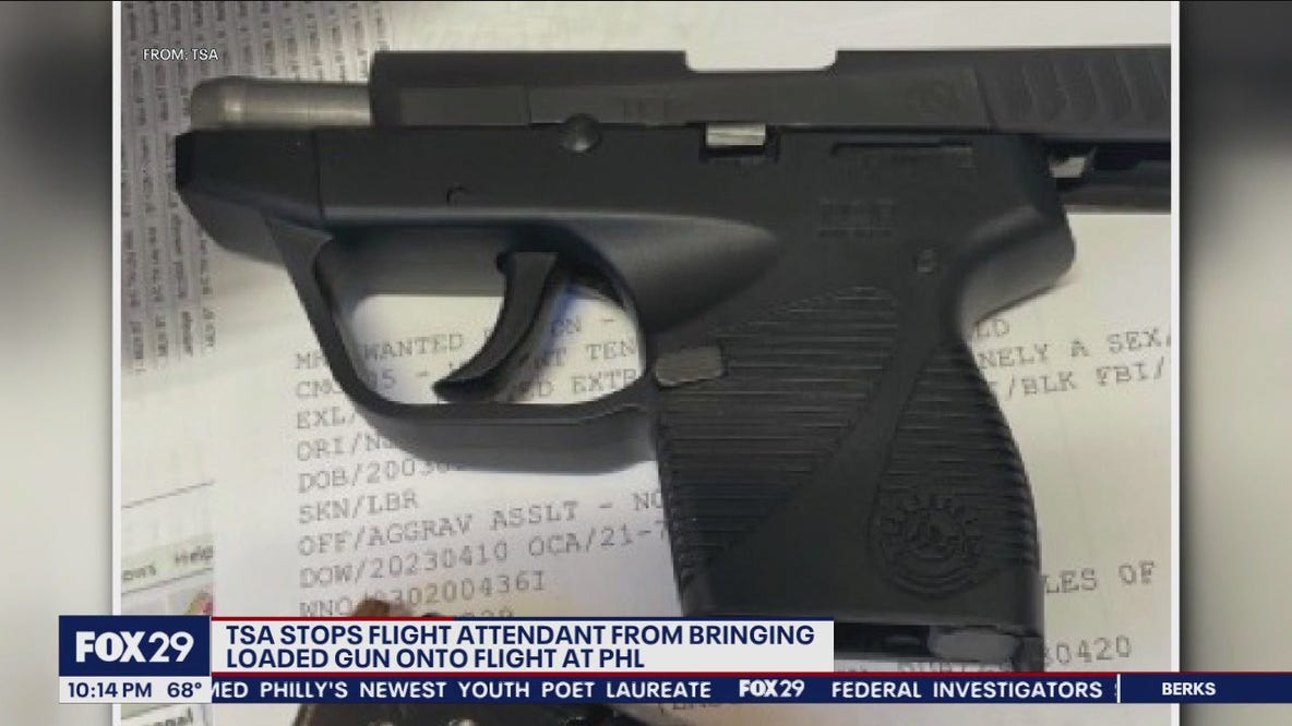 Flight attendant found with loaded gun at Philadelphia International Airport: TSA